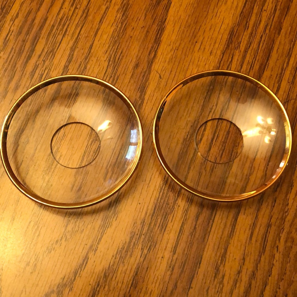 Vintage Candle Cuff Wax Rings Gold Trimmed